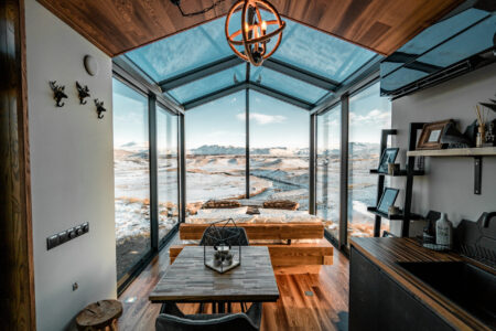 Panoramic Glass Cabin in Iceland