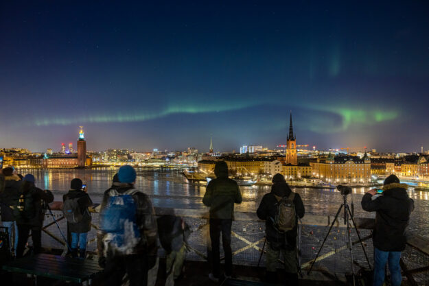 Northern Lights in Stockholm Winter